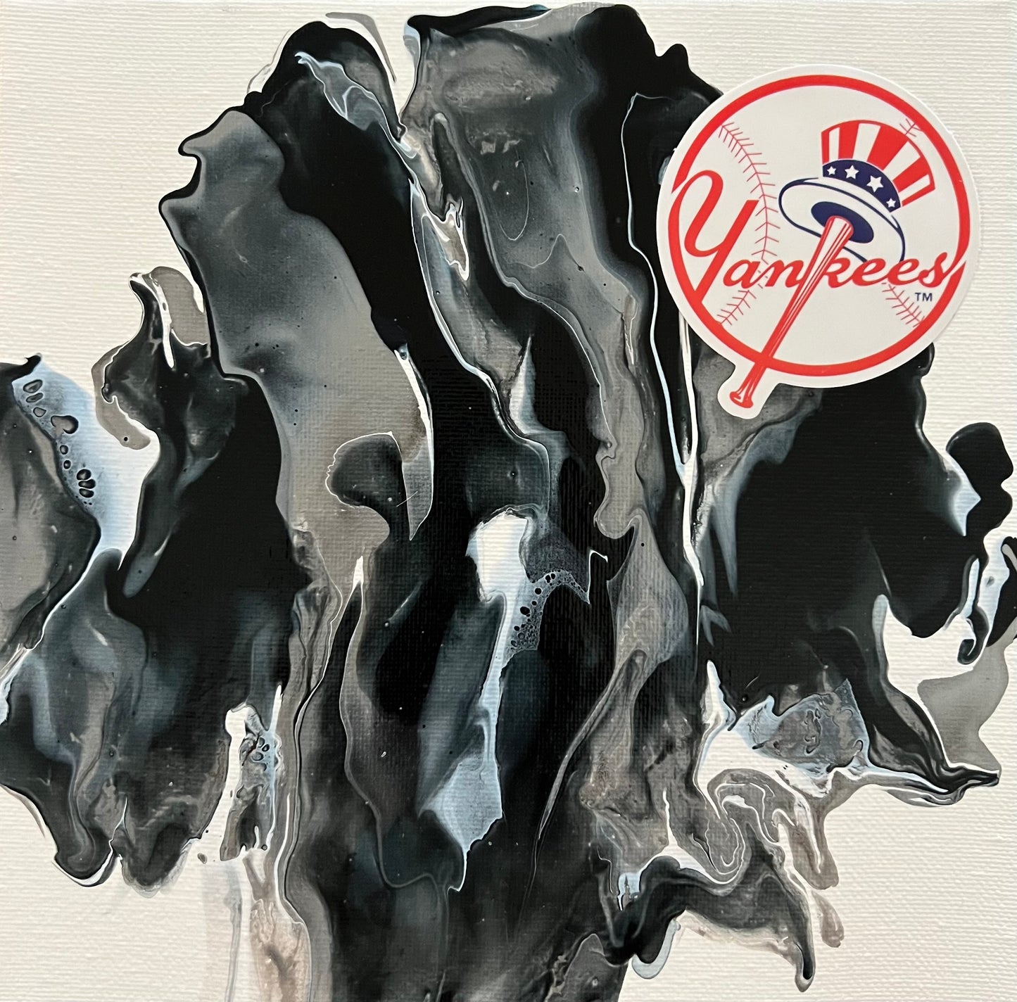 New York Yankees abstract painting art MLB baseball