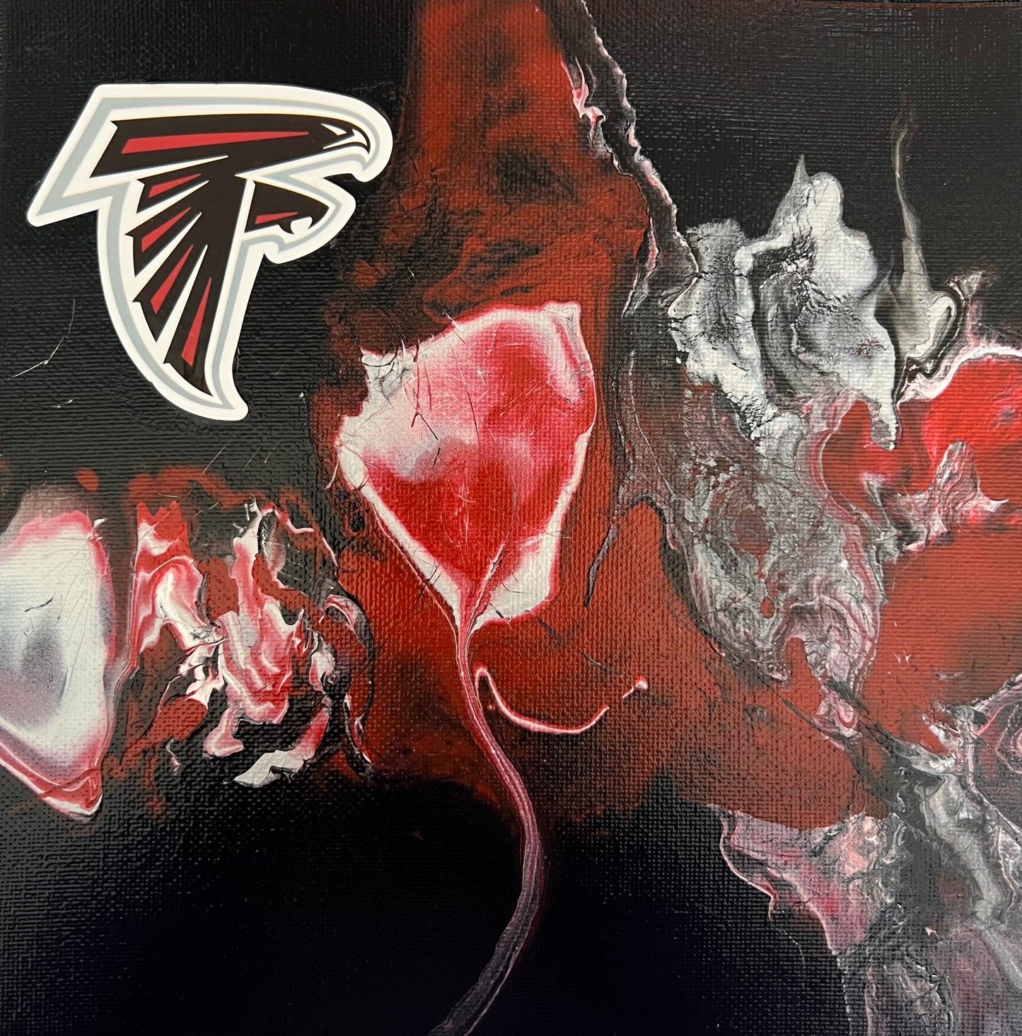 Atlanta Falcons abstract painting art NFL football