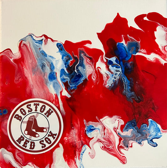 Boston Red Sox abstract painting art MLB baseball