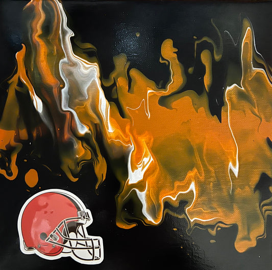 Cleveland Browns abstract painting art NFL football