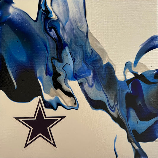 Dallas Cowboys abstract painting art NFL football