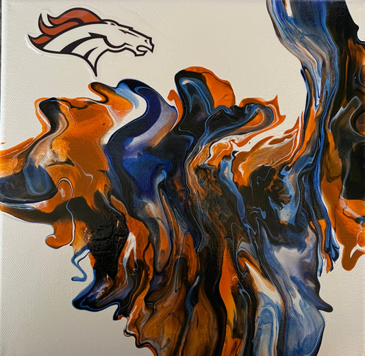 Denver Broncos abstract painting art NFL football