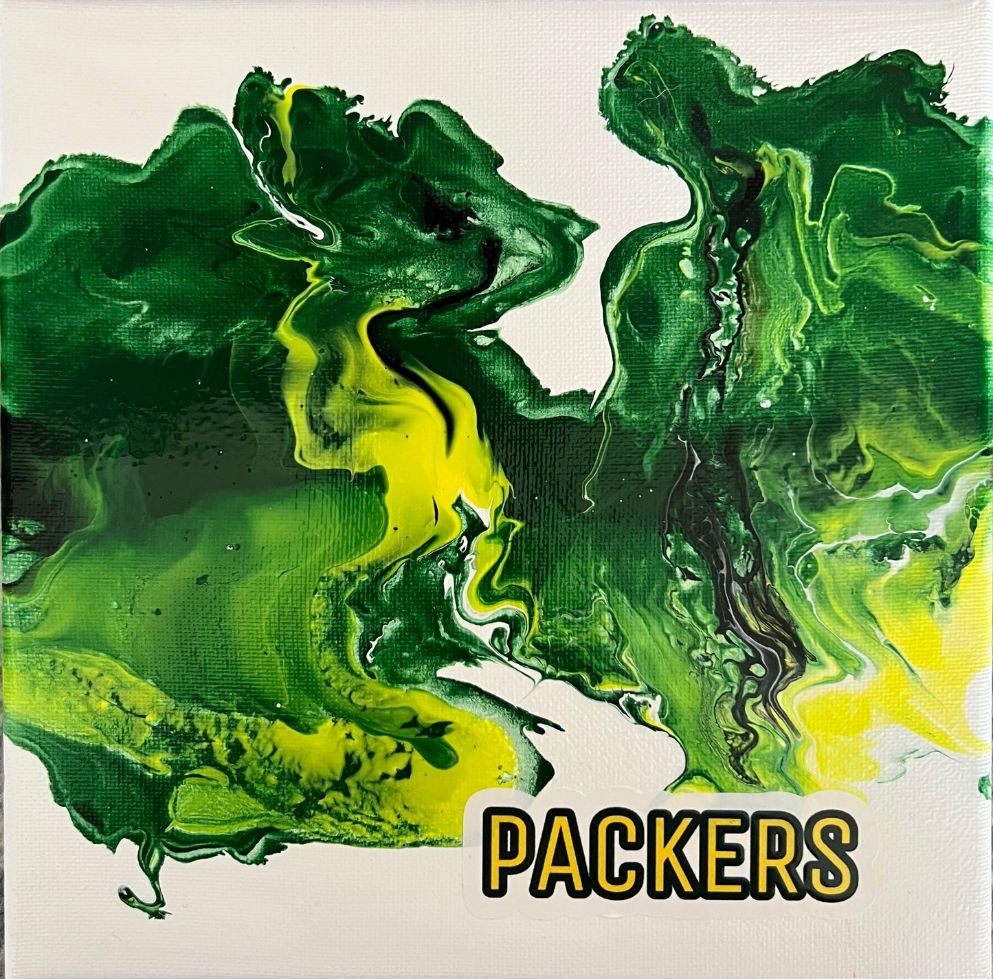 Green Bay Packers abstract painting art NFL football