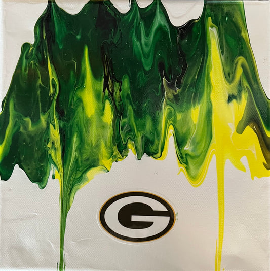 Green Bay Packers abstract painting art NFL football