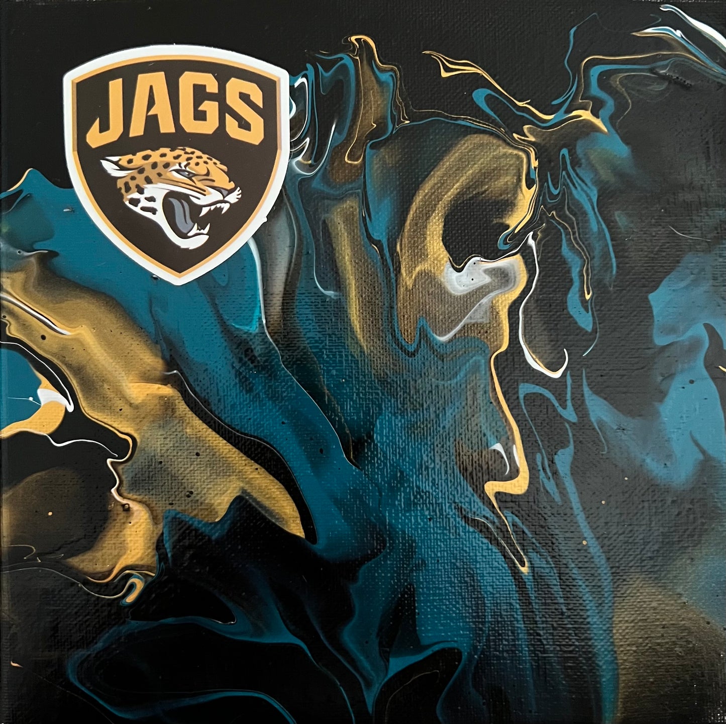 Jacksonville Jaguars abstract painting art NFL football