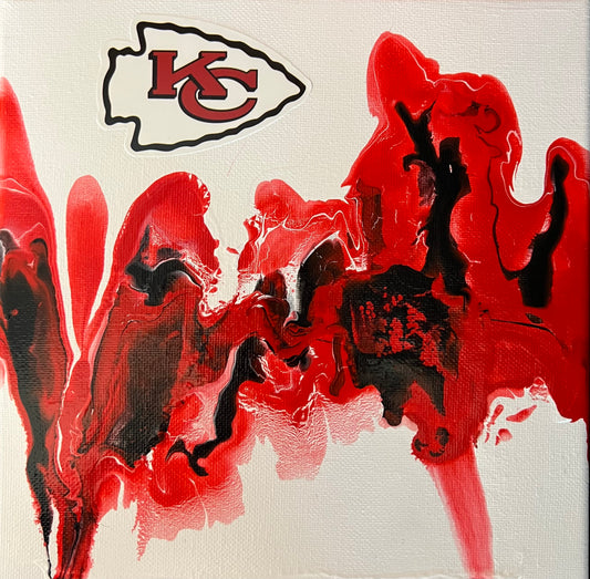 Kansas City Cheifs abstract painting art NFL football