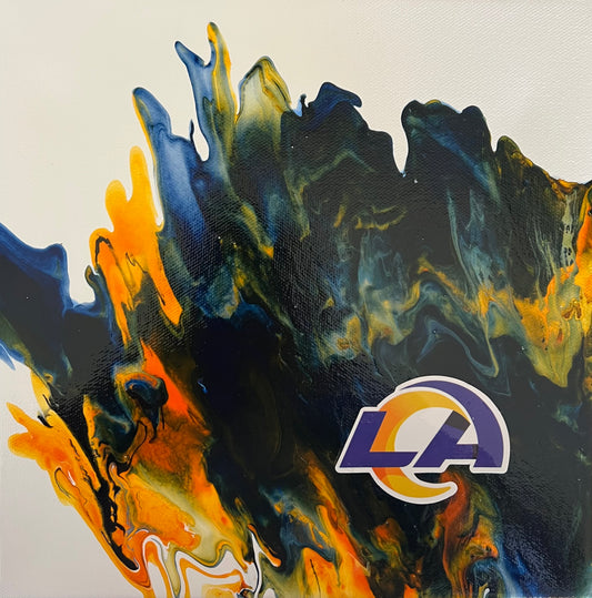 Los Angeles Rams abstract painting art NFL football