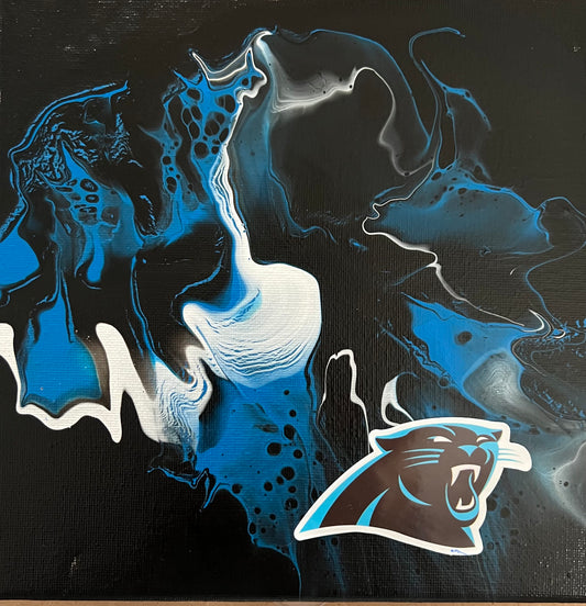 Carolina Panthers abstract painting art NFL football