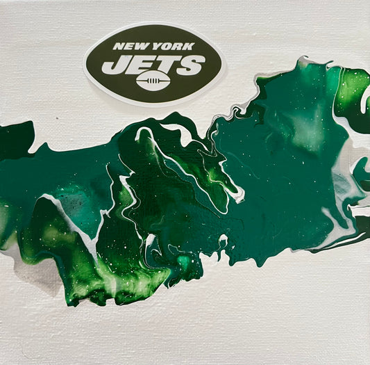 New York Jets abstract painting art NFL football