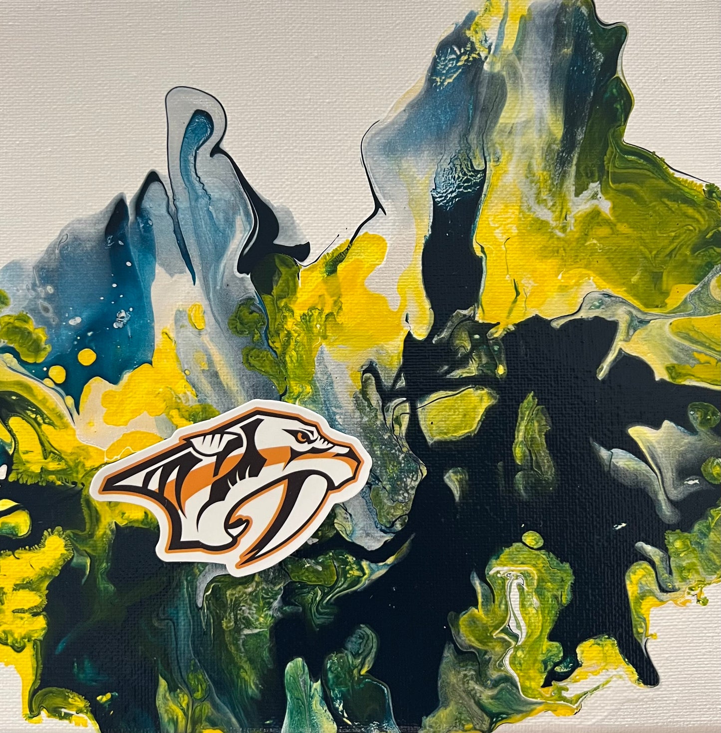 Nashville Predators abstract painting art NHL hockey