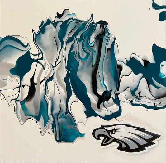 Philadelphia Eagles abstract painting art NFL football