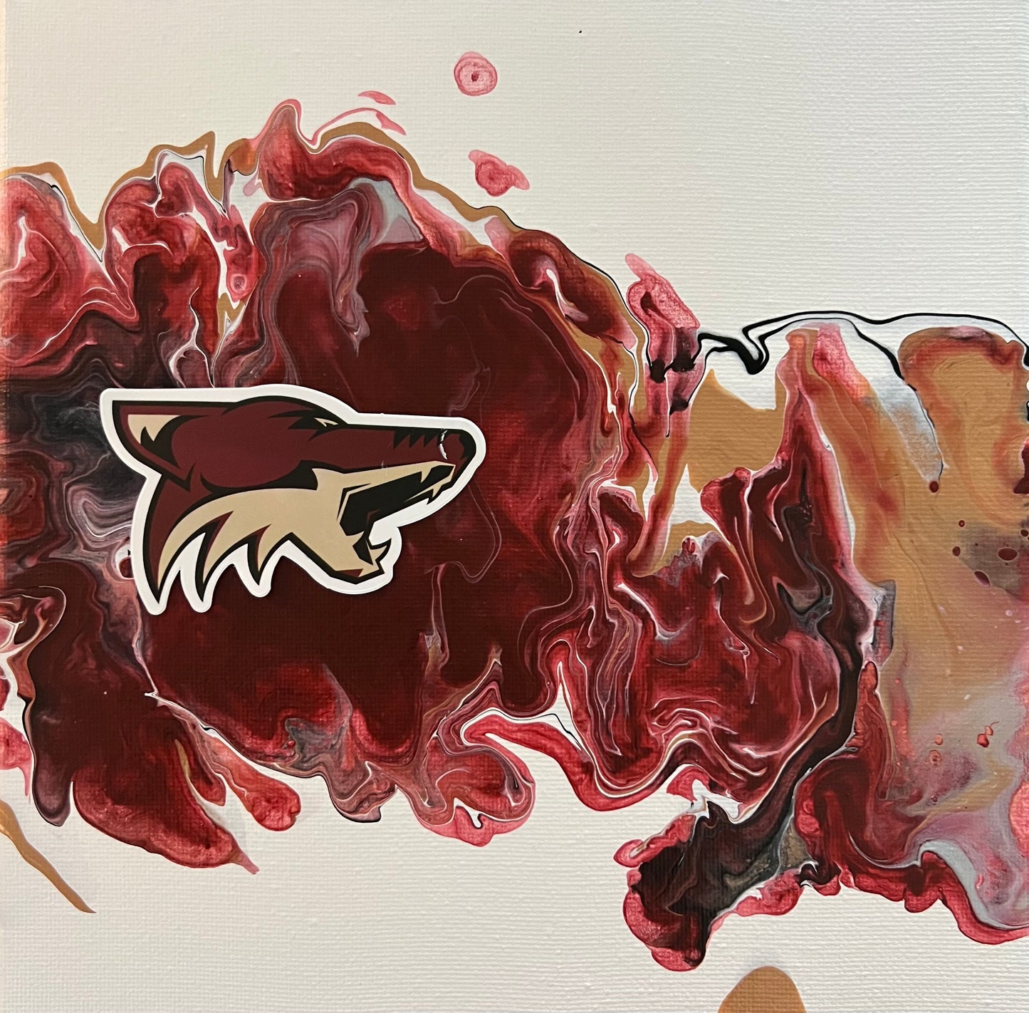 Arizona Coyotes (Phoenix Coyotes) abstract painting art NHL hockey