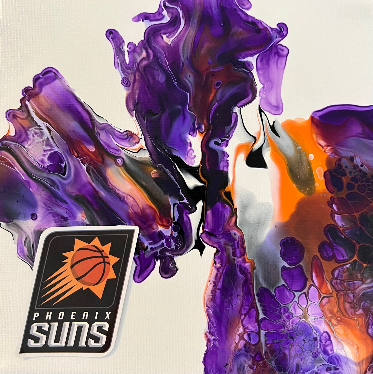 Phoenix Suns abstract painting art NBA basketball