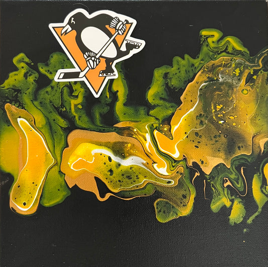 Pittsburgh Penguins abstract painting art NHL hockey