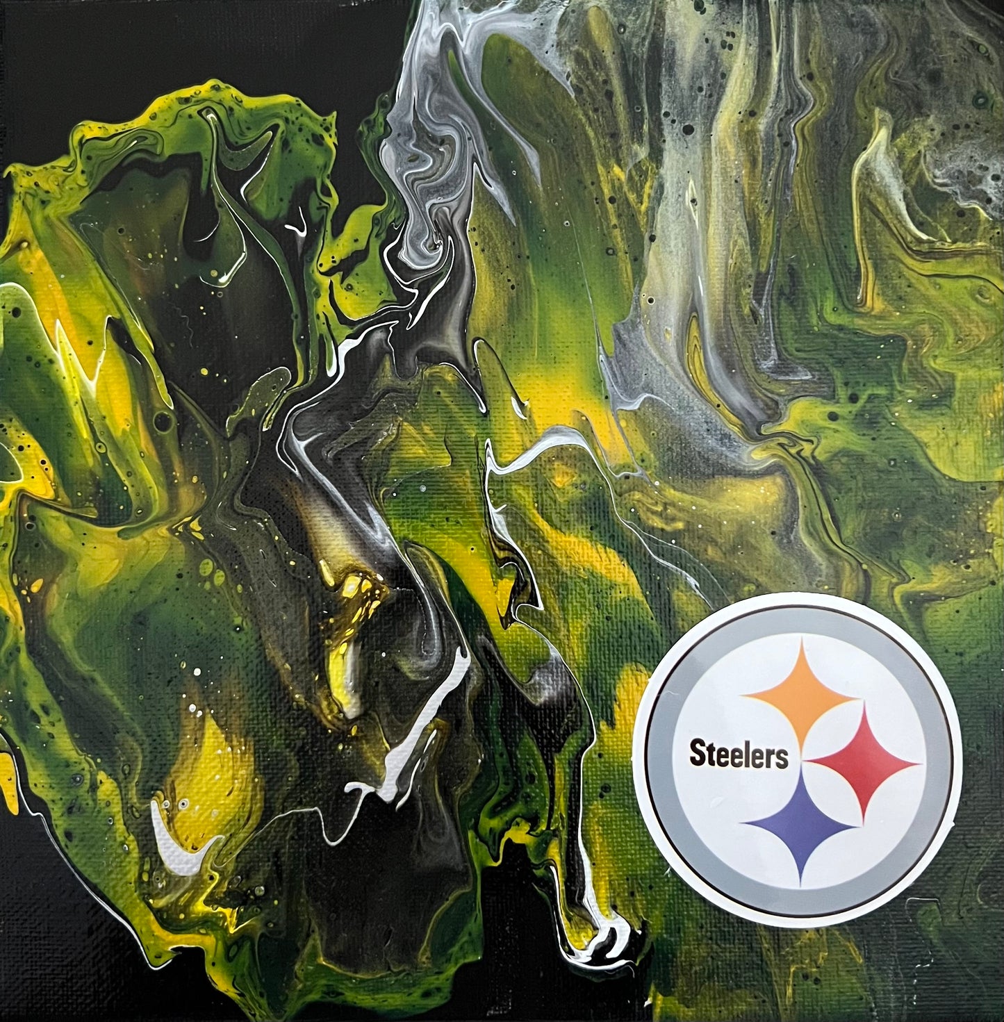 Pittsburgh Steelers abstract painting art NFL football