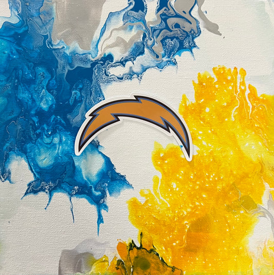 Los Angeles Chargers abstract painting art NFL football