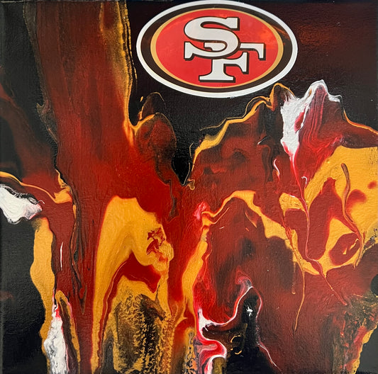 San Francisco 49ers abstract painting art NFL football