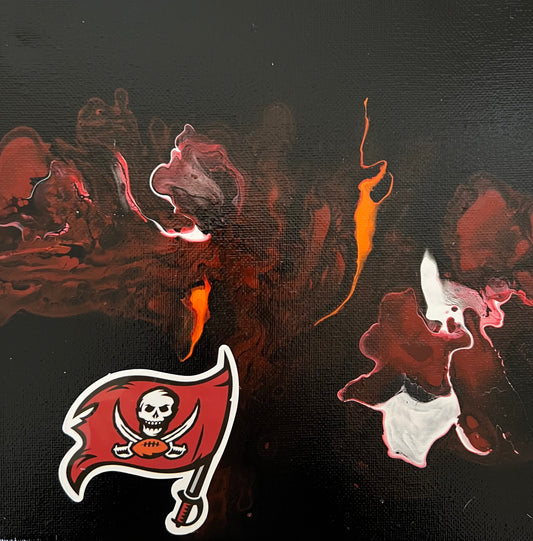 Tampa Bay Buccaneers abstract painting art NFL football