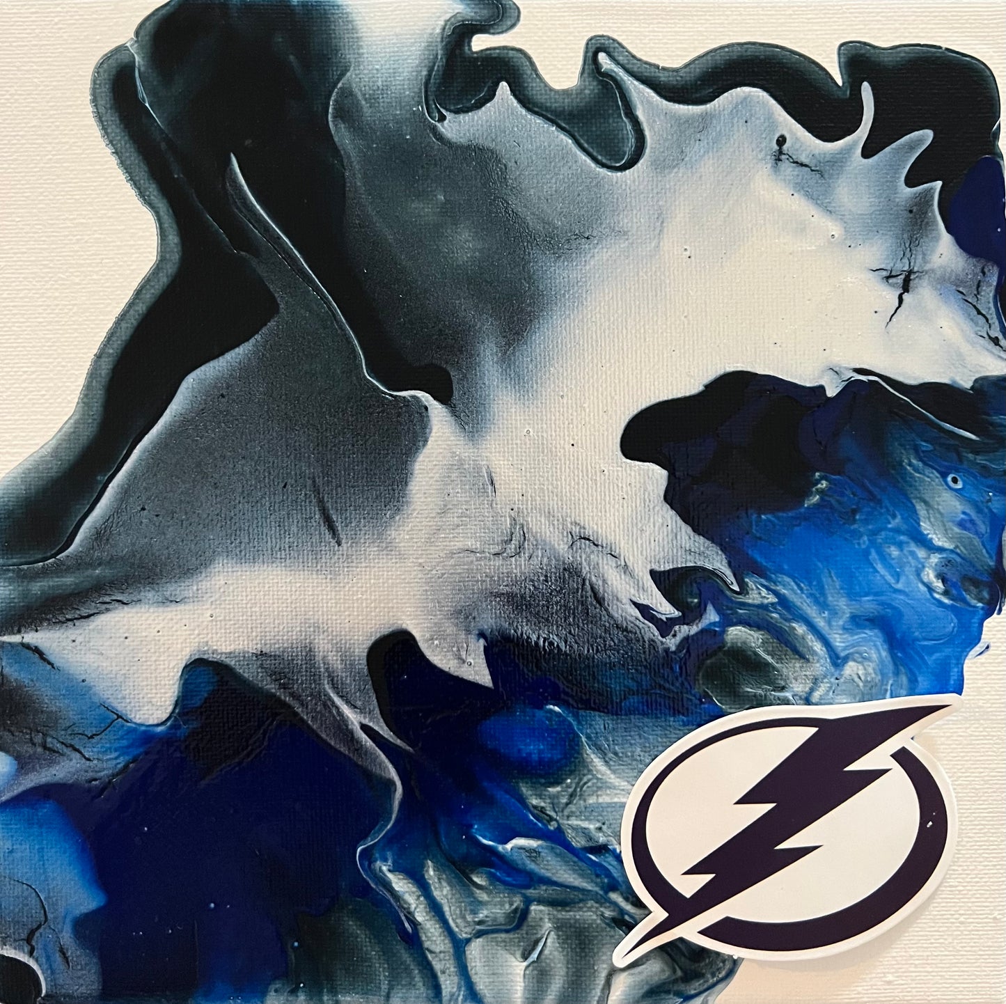 Tampa Bay Lightning abstract painting art NHL hockey