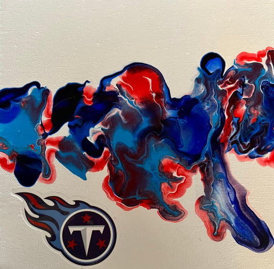 Tennessee Titans abstract painting art NFL football