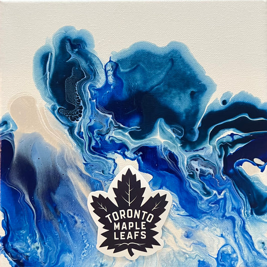 Toronto Maple Leafs abstract painting art NHL hockey