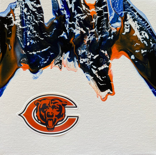 Chicago Bears abstract painting art NFL football