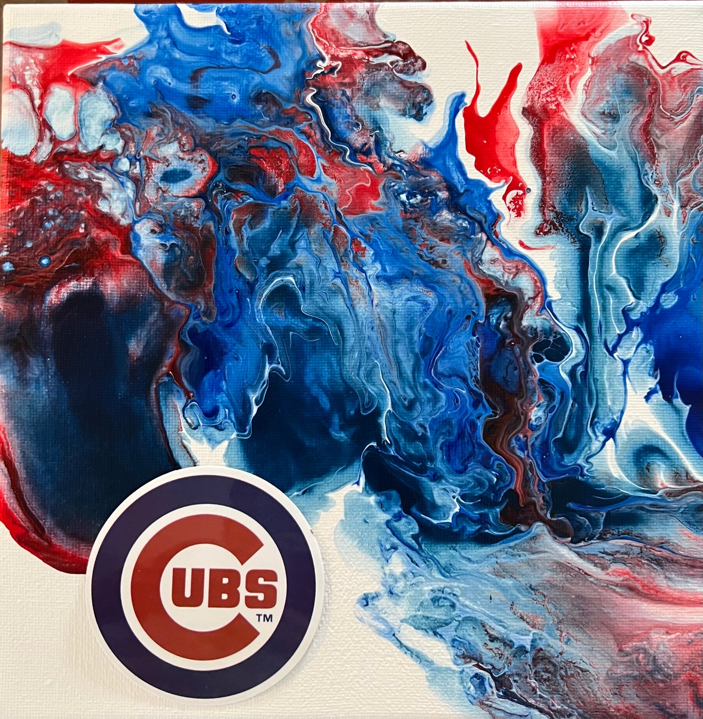 Chicago Cubs abstract painting art MLB baseball